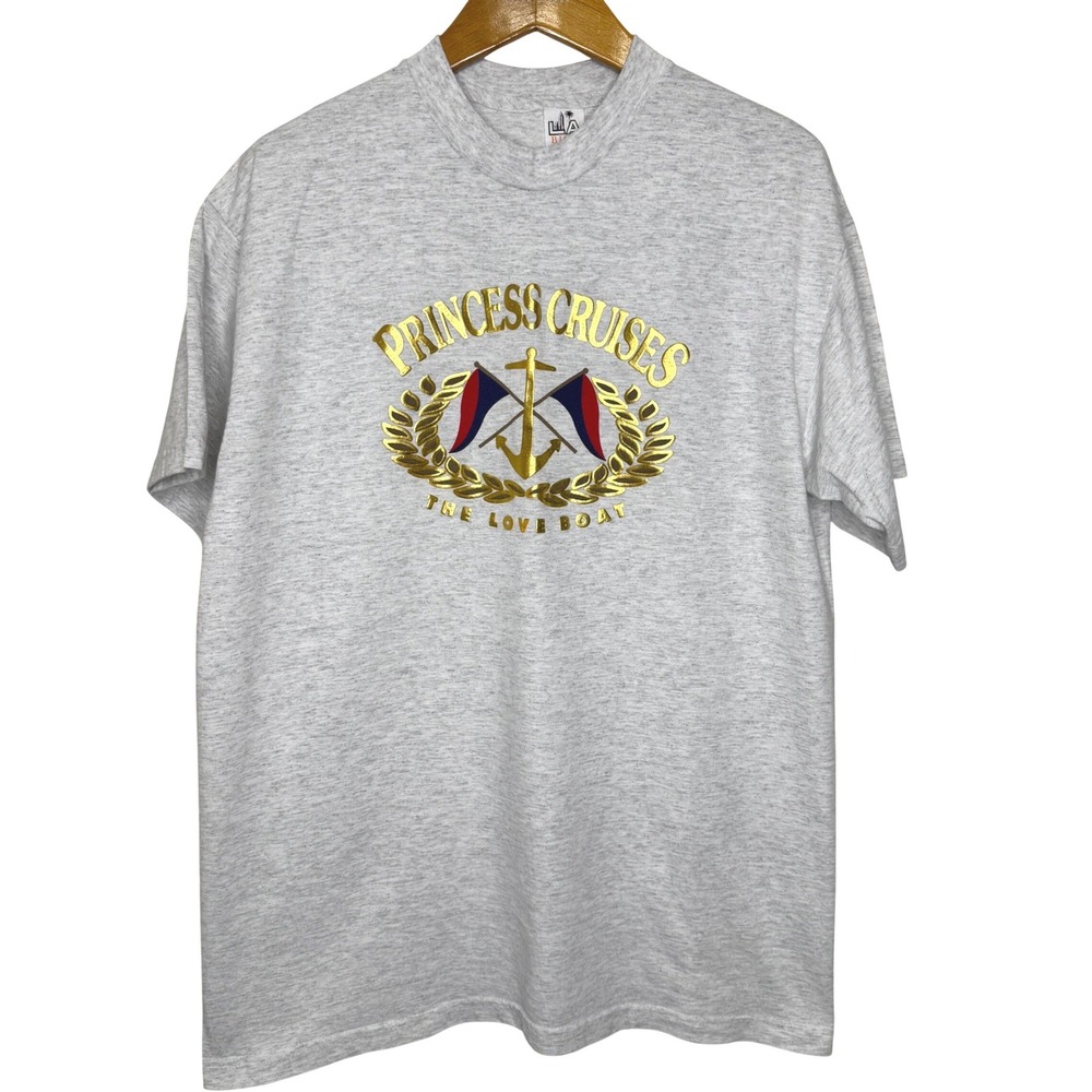 Vintage Princess Cruise Love Boat T Shirt XL Gray